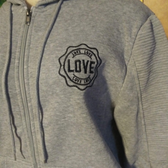Gray LOVE Sweatsuit - Picture 7 of 12